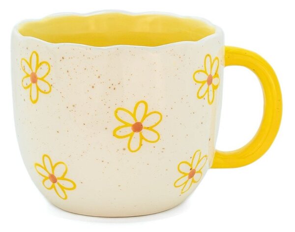 Tazza gialla e color crema in porcellana 350 ml Surprise Highland Cow – Sass & Belle