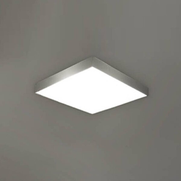 Pujol Iluminación Plafoniera Apolo, IP44, 35 cm, nichel