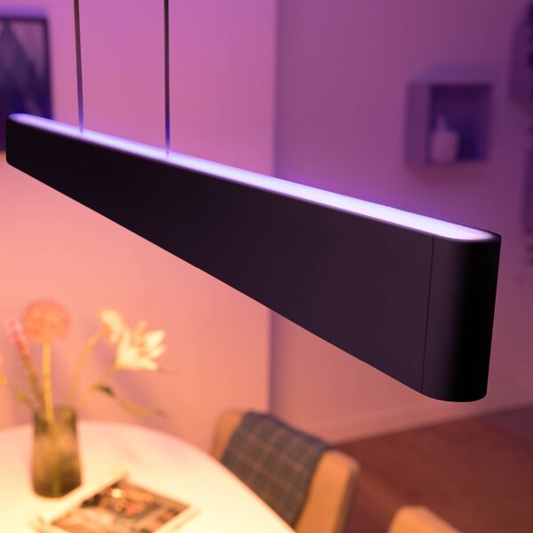 Philips Hue Ensis lampada a sospensione WACA, nero Ensis, dimmerabile, Nero, Soggiorno / Sala da pranzo, Alluminio, Moderno