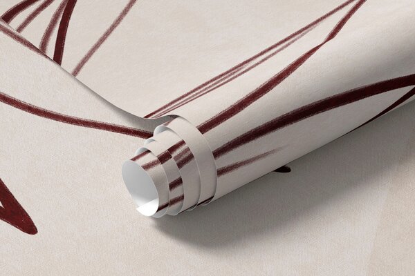 Carta da parati Disegni minimalisti di foglie e fogliame tropicali, forme circolari dai colori pastello, Carta da parati Buffer, w10111v1 : Uwalls.it