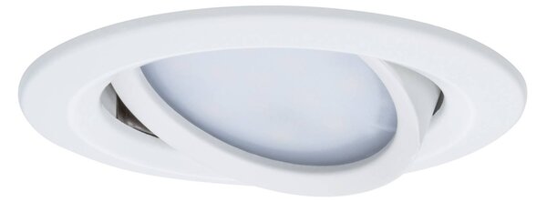 Paulmann Downlight LED Coin Slim IP23 bianco, set da 3 Slim, dimmerabile, Bianco / Opale, Soggiorno / Sala da pranzo, Alluminio