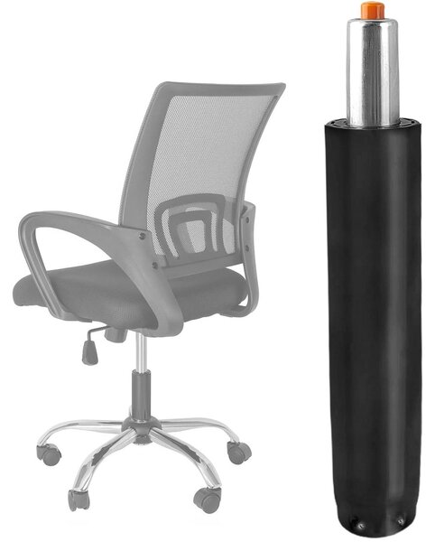 Molla a gas per sedia da ufficio, regolabile in altezza, portata 200 kg, colore argento