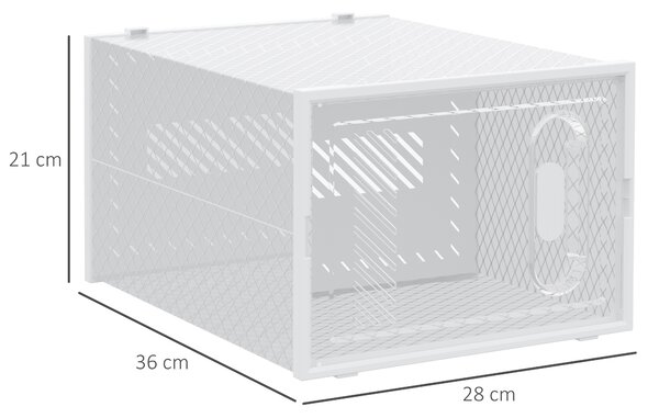 HOMCOM Scarpiera Modulare Salvaspazio con 18 Cubi in Plastica PP Bianco per Organizzazione Ottimale delle Scarpe in Casa|Aosom