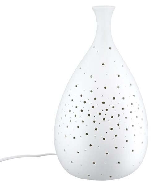 Gilde Tischleuchte, "Galaxy", Porzellan, weiß, VE 1, H. 34 cm, D. 19 cm