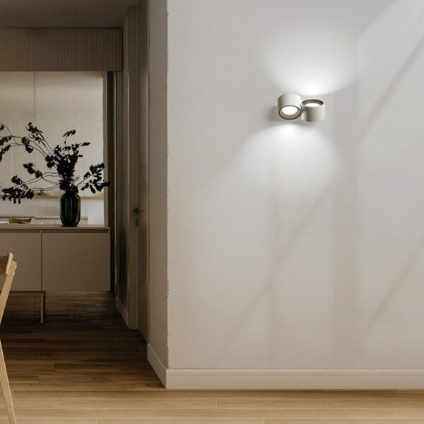 Applique classico sforzin illuminazione nasso tonda ap2 t519 t520 t521 gx53 led gesso alluminio - Sforzin Illuminazione