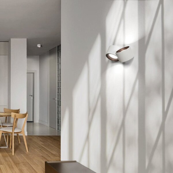 Applique classico sforzin illuminazione nasso tonda ap2 t519 t520 t521 gx53 led gesso alluminio - Sforzin Illuminazione