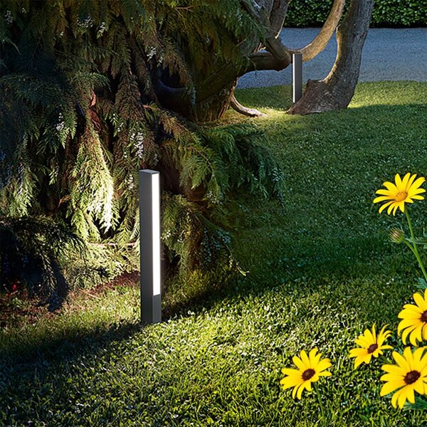 Lampioncino esterno ip65 perenz pole 8338 a lc 11w led 3000k 880lm metallo alluminio antracite - Perenz