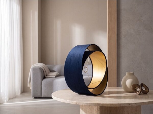 Paralume universale GALAXY E27 diametro 45 cm blu/oro