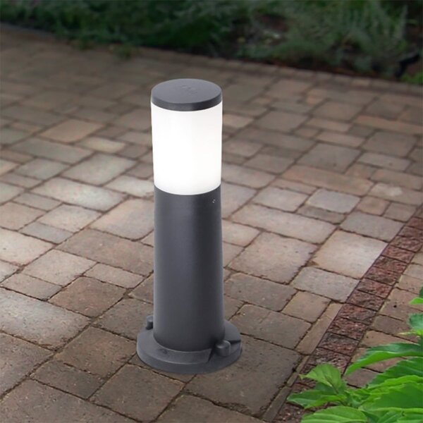 Lampioncino esterno top light loano pa40 nero e27 led ip55 resina - Top Light