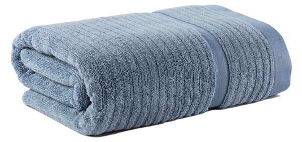 Telo Bagno In Cotone Stripe CM. 100x150 Spugnissima Tinta Unita Avio Caleffi