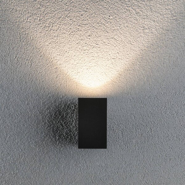 Paulmann Applique da esterni a LED Flame, Nero, Alluminio, Moderno, Applique LED da esterni
