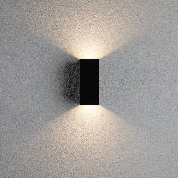 Paulmann Applique da esterni a LED Flame, Nero, Alluminio, Moderno, Applique LED da esterni