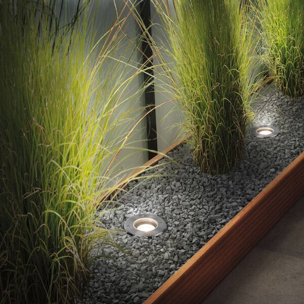 Paulmann Floor lampada da incasso a pavimento in acciaio inox GU10 Floor, dimmerabile, Alluminio / Grigio / Zincato, Acciaio Inox, Moderno, Faretto da incasso da terra