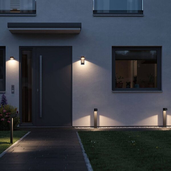 Paulmann Capea applique LED da esterni con sensore, Nero, Alluminio, Moderno