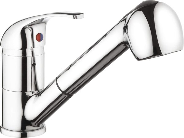Miscelatore per lavabo, corpo in ottone di alta qualità, cromato