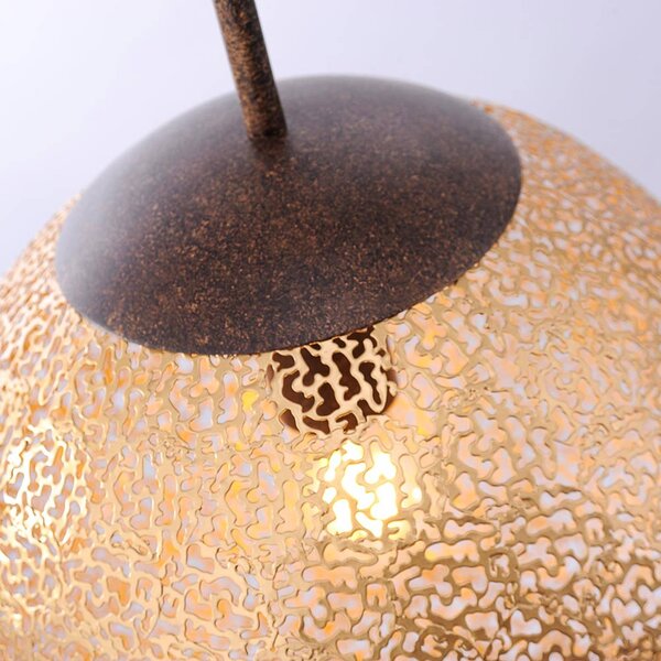 Paul Neuhaus Lampada a sospensione Greta, dimmerabile, Ottone / Oro, Soggiorno / Sala da pranzo, Metallo, marocchino / arabo, Lampada a sospensione