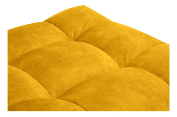 Pouf in velluto giallo Vesta - Windsor & Co Sofas
