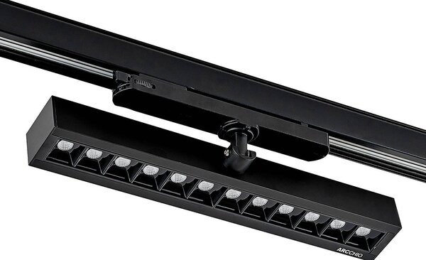 Arcchio Millay Faretto a binario LED nero 4000K