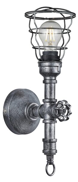 Applique da Interno E27 in Metallo Argento Anticato
