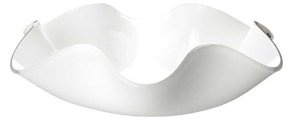 Vesta Centrotavola medio in plexiglass dalle linee moderne Soft Bianco
