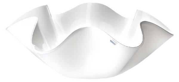Vesta Centrotavola grande in plexiglass dalle linee moderne Soft Bianco