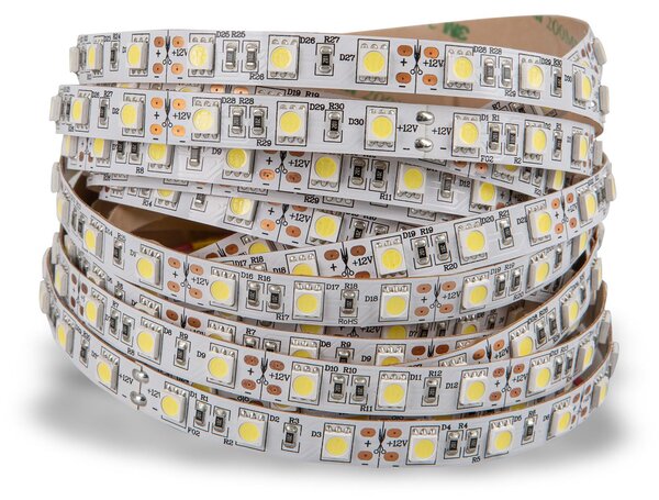 Striscia LED 5050 bianco caldo (2700K) 72W 500CM 12V IP20