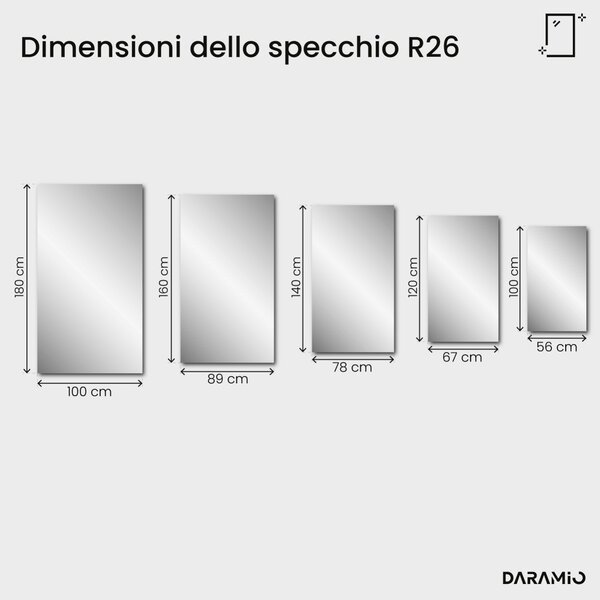 Specchio con bisello – Pure Collection R26
