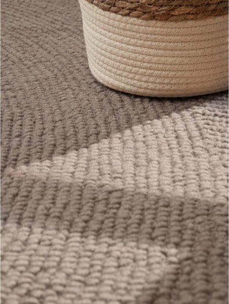 Tappeto grigio tortora in lana tessuto a mano 120x180 cm Calmio – Hanse Home
