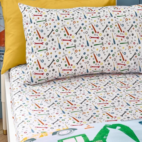 Lenzuolo con angoli per bambini per culla 70x140 cm Digger Dreams – Catherine Lansfield
