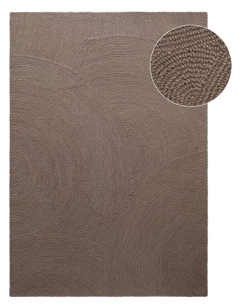 Tappeto grigio tortora in lana tessuto a mano 120x180 cm Calmio – Hanse Home