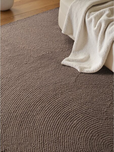 Tappeto grigio tortora in lana tessuto a mano 120x180 cm Calmio – Hanse Home