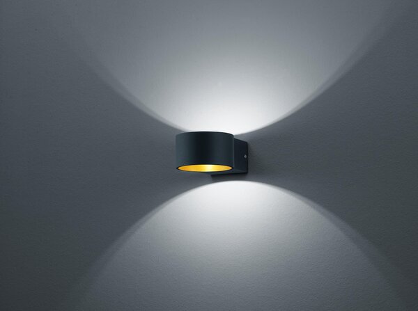 Applique da Interno a LED in Metallo Nero Opaco