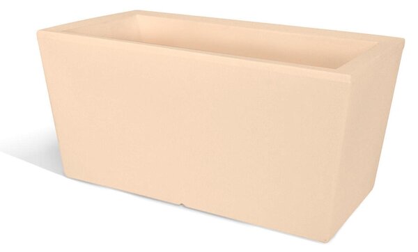 Fioriera Porta vaso, in polietilene Modello Ionico Dimensioni 80x40xh39 cm spessore 2 mm colore Crema