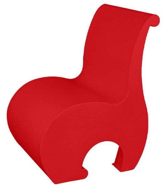 Poltrona Eddy, un vero gioiello di design in Polietilene, Dimensione 60x54x h 82 cm - Peso 10 kg design Ergonomico colore Fragola