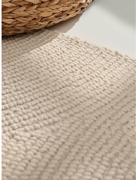 Tappeto rotondo colore naturale chiaro in lana tessuto a mano ø 120 cm Calmio – Hanse Home
