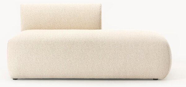 Chaise longue componibile in tessuto bouclé Sofia