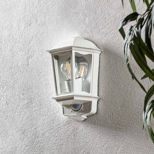 STEINEL L 190 S applique esterni a sensore, bianco, Bianco / Opale, Alluminio, Campagna / Rustiche