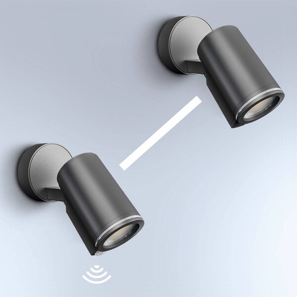 STEINEL Faretto LED esterno Spot One S, Nero, Alluminio, Moderno, Lampada LED da esterni