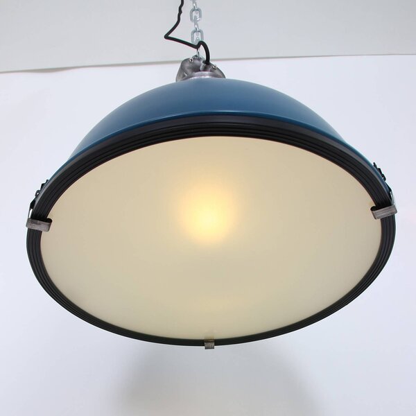 Steinhauer Lampada a sospensione Bikkel, dimmerabile, Blu, Soggiorno / Sala da pranzo, Metallo, Industriale, Lampada a sospensione