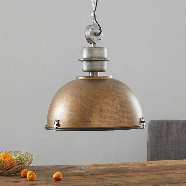 Steinhauer Lampada a sospensione Bikkel XXL, dimmerabile, Marrone / Ruggine, Soggiorno / Sala da pranzo, Metallo, Industriale, Lampada a sospensione