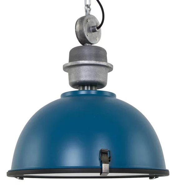 Steinhauer Lampada a sospensione Bikkel, dimmerabile, Blu, Soggiorno / Sala da pranzo, Metallo, Industriale, Lampada a sospensione
