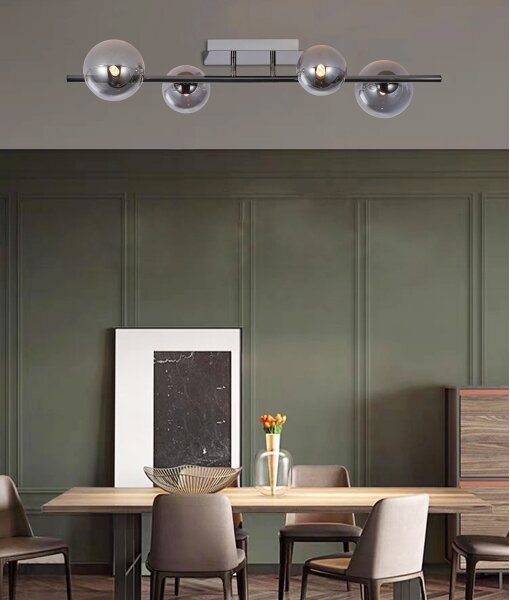 Wofi 7014-405W - Lampadario a plafone LED VILLA 4xG9/3W/230V nero
