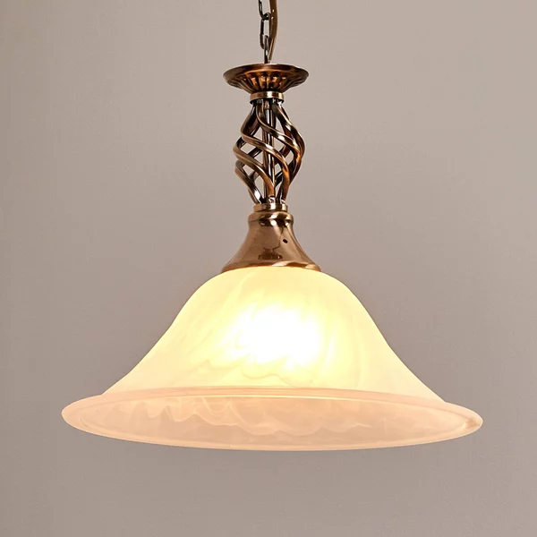 Searchlight Lampada a sospensione in vetro Cameroon, dimmerabile, Bronzo / Ottone antico, Soggiorno / Sala da pranzo, Metallo, Antico, Lampada a sospensione