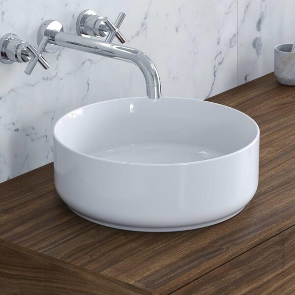 Lavabo da appoggio rotondo, diametro 36 cm, marca Art