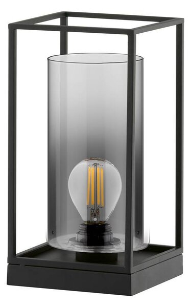 Lampada da tavolo, metallo, nero, H 30 cm