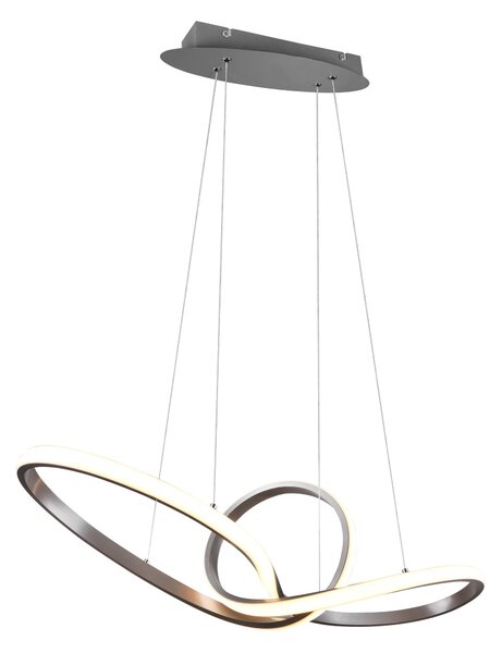 Lampada a Sospensione da Interno a LED in Metallo Nickel Opaco