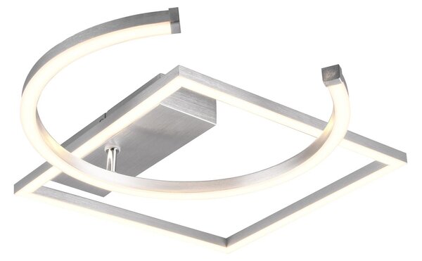 Plafoniera da Interno a LED in Metallo Alluminio Spazzolato