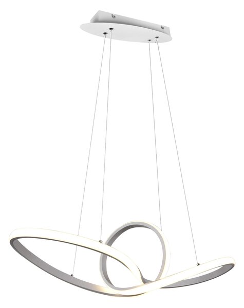 Lampada a Sospensione da Interno a LED in Metallo Bianco Opaco