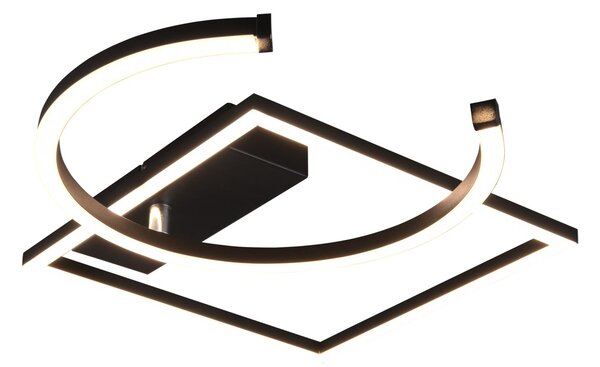 Plafoniera da Interno a LED in Metallo Nero Opaco