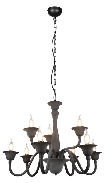 Lampadario da Interno E14 in Metallo Antracite